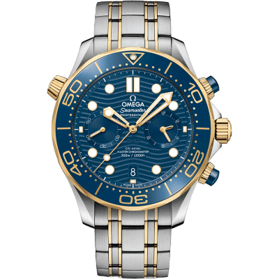 Seamaster Diver 300M Master Co-Axial 44 Chronograph Stainless Steel / Yellow Gold / Blue / Bracelet