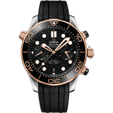 Seamaster Diver 300M Master Co-Axial 44 Chronograph Stainless Steel / Sedna Gold / Black / Rubber