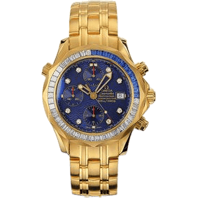 Seamaster Diver 300M Automatic 41.5 Chronograph Yellow Gold / Diamond / Sapphire / Blue / Bracelet