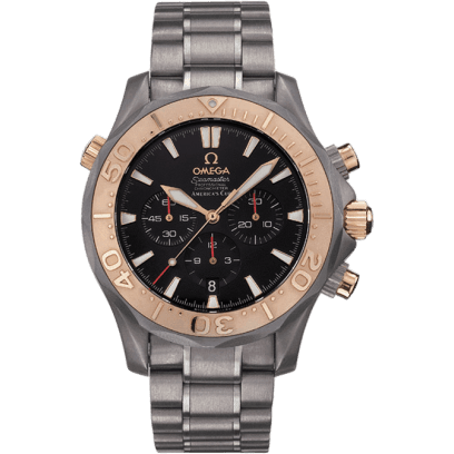 Seamaster Diver 300M Automatic 41.5 Chronograph Titanium / Red Gold / Black / Bracelet / America’s Cup