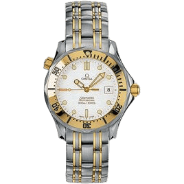 Seamaster Diver 300M Quartz 36.25 Stainless Steel / Yellow Gold / White / Bracelet