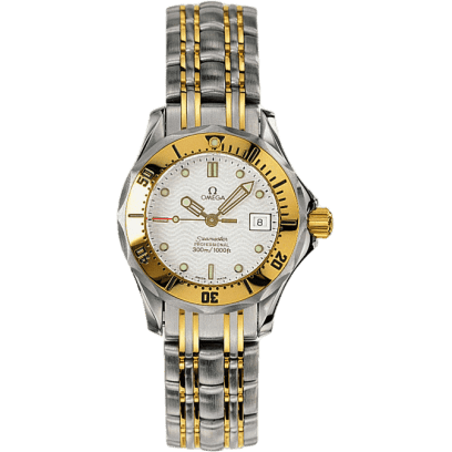 Seamaster Diver 300M Quartz 28 Stainless Steel / Yellow Gold / White / Bracelet