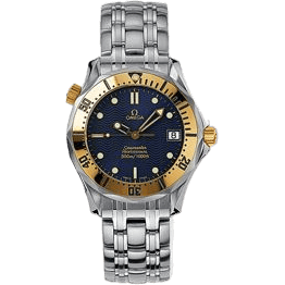 Seamaster Diver 300M Quartz 36.25 Stainless Steel / Yellow Gold / Blue / Bracelet