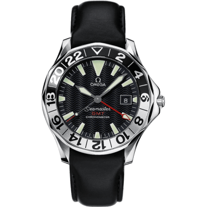 Seamaster Diver 300M Automatic 41 GMT Stainless Steel / Black / Leather