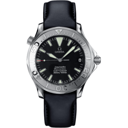Seamaster Diver 300M Automatic 36.25 Stainless Steel / White Gold / Black / Leather