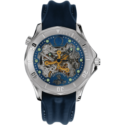 Seamaster Diver 300M Automatic 41 White Gold / Skeleton / Leather / 50th Anniversary