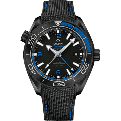 Seamaster Planet Ocean 600M Co-Axial 45.5 Master Chronometer GMT Deep Black Blue