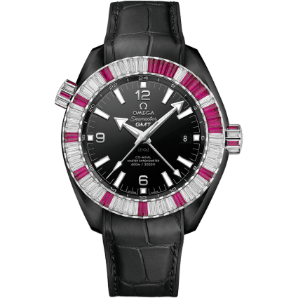 Seamaster Planet Ocean 600M Co-Axial 45.5 Master Chronometer GMT Deep Black Ruby