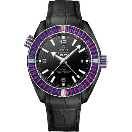 Seamaster Planet Ocean 600M Co-Axial 45.5 Master Chronometer GMT Deep Black Sapphire