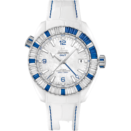 Seamaster Planet Ocean 600M Co-Axial 45.5 Master Chronometer GMT Deep White Sapphire