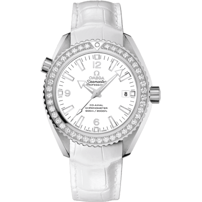 Seamaster Planet Ocean 600M Co-Axial 42 Stainless Steel / Diamond / White / Alligator