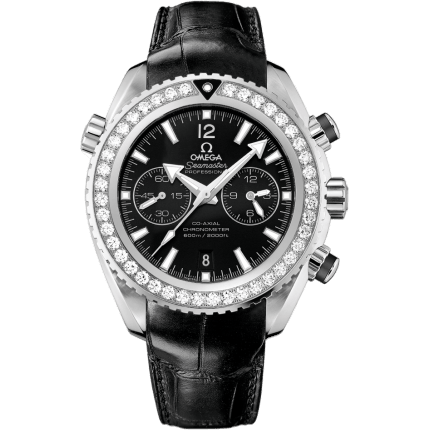 Seamaster Planet Ocean 600M Co-Axial 45.5 Chronograph Stainless Steel / Diamond / Black / Alligator