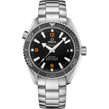 Seamaster Planet Ocean 600M Co-Axial 42 Stainless Steel / Orange Numerals / Bracelet / Panama