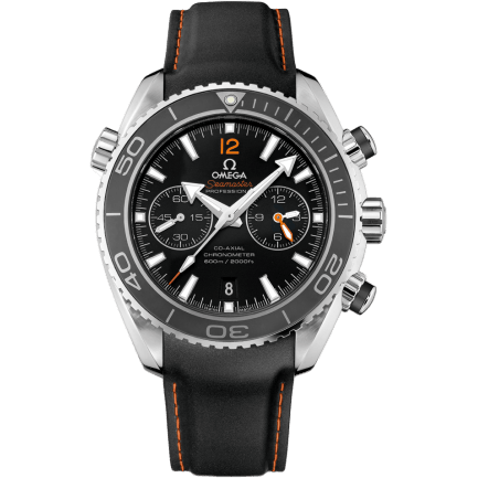 Seamaster Planet Ocean 600M Co-Axial 45.5 Chronograph Stainless Steel / Orange Numerals / Rubber