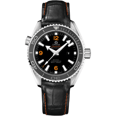 Seamaster Planet Ocean 600M Co-Axial 37.5 Stainless Steel / Orange Numerals / Alligator