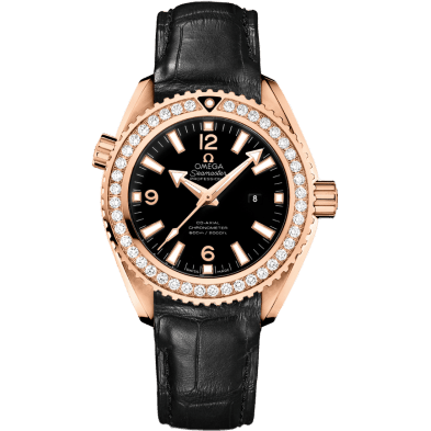 Seamaster Planet Ocean 600M Co-Axial 37.5 Red Gold / Diamond / Alligator