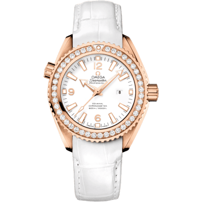 Seamaster Planet Ocean 600M Co-Axial 37.5 Red Gold / Diamond / White / Alligator