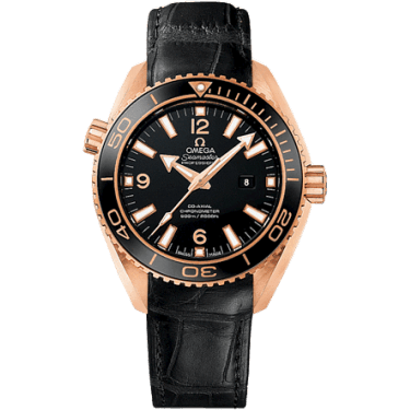 Seamaster Planet Ocean 600M Co-Axial 37.5 Red Gold / Black / Alligator