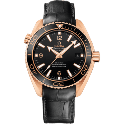 Seamaster Planet Ocean 600M Co-Axial 42 Red Gold / Black / Alligator