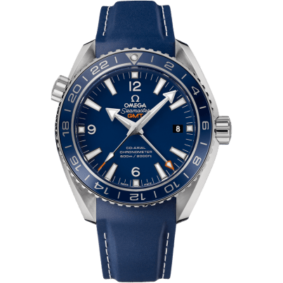 Seamaster Planet Ocean 600M Co-Axial 43.5 GMT Titanium / Blue / Rubber