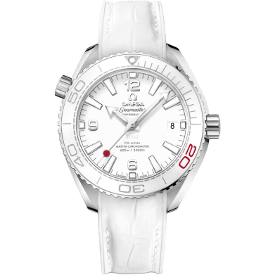Seamaster Planet Ocean 600M Co-Axial 39.5 Master Chronometer Stainless Steel / White / Alligator