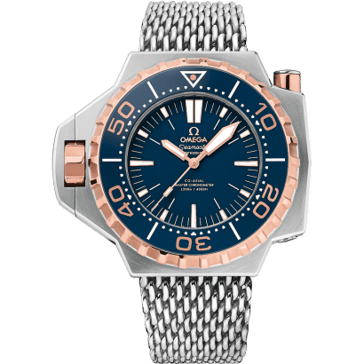 Seamaster PloProf Co-Axial Master Chronometer Titanium / Sedna Gold / Blue