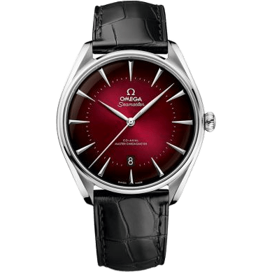 Seamaster Master Co-Axial 39.5 Omega Boutique Edition Stainless Steel / Red / Alligator