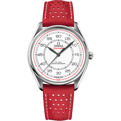Seamaster Master Co-Axial 39.5 Olympic Timekeeper Stainless Steel / White / Red