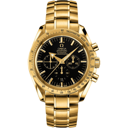 Speedmaster Broad Arrow Yellow Gold / Black / Bracelet