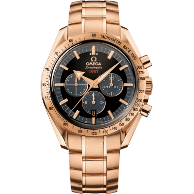 Speedmaster Broad Arrow 1957 Red Gold / Black / Bracelet