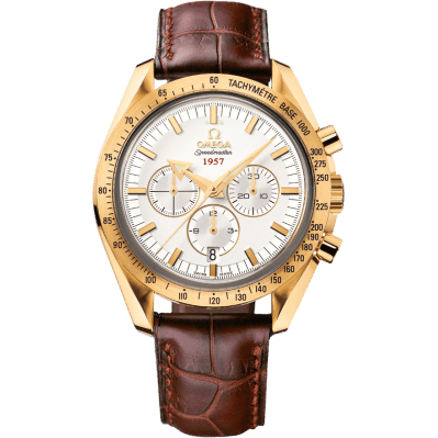 Speedmaster Broad Arrow 1957 Yellow Gold / Silver