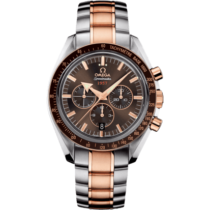 Speedmaster Broad Arrow 1957 Stainless Steel / Red Gold / Brown / Bracelet