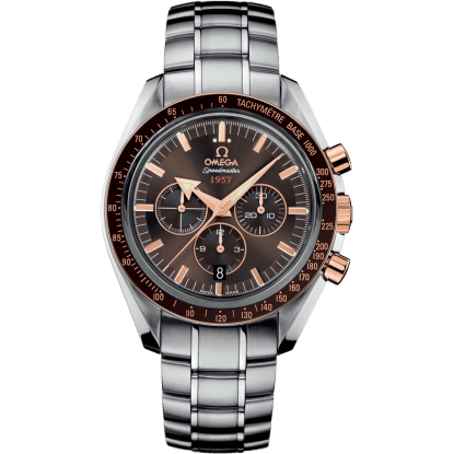 Speedmaster Broad Arrow 1957 Stainless Steel / Red Gold / Brown / Bracelet