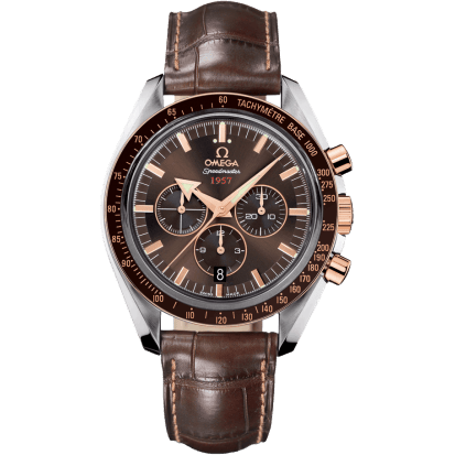 Speedmaster Broad Arrow 1957 Stainless Steel / Red Gold / Brown