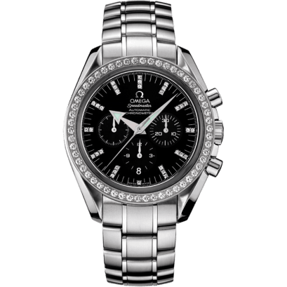 Speedmaster Broad Arrow Stainless Steel / Diamond / Black / Bracelet