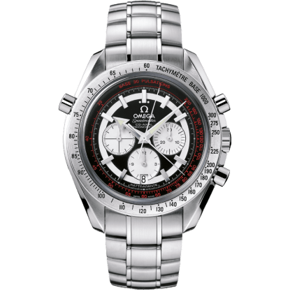 Speedmaster Broad Arrow Co-Axial Rattrapante Stainless Steel / Inverted Panda / Bracelet