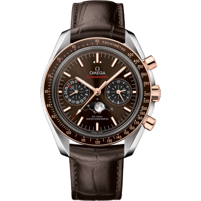Speedmaster Moonphase Chronograph Master Chronometer Stainless Steel / Sedna Gold / Brown