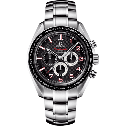 Speedmaster Co-Axial 44.25 Stainless Steel / Carbon / Bracelet / Schumacher the Legend