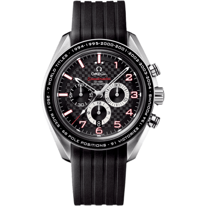 Speedmaster Co-Axial 44.25 Stainless Steel / Carbon / Rubber / Schumacher the Legend
