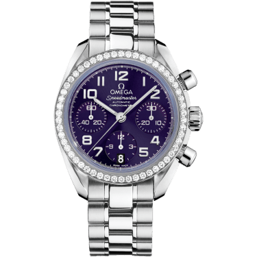 Speedmaster Date 38 Stainless Steel / Diamond / Purple / Bracelet