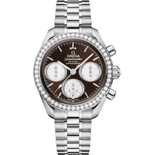 Speedmaster Date 38 Stainless Steel - Diamond / Brown / Bracelet