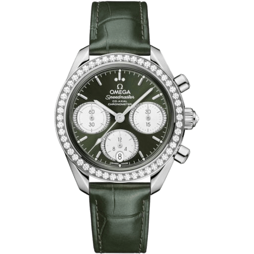 Speedmaster Date 38 Stainless Steel - Diamond / Green / Bracelet