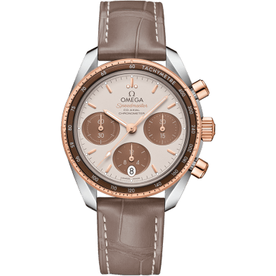 Speedmaster Co-Axial 38 Stainless Steel / Sedna Gold / Cappuccino