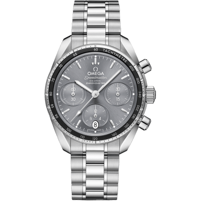 Speedmaster Co-Axial 38 Stainless Steel / Grey / Bracelet
