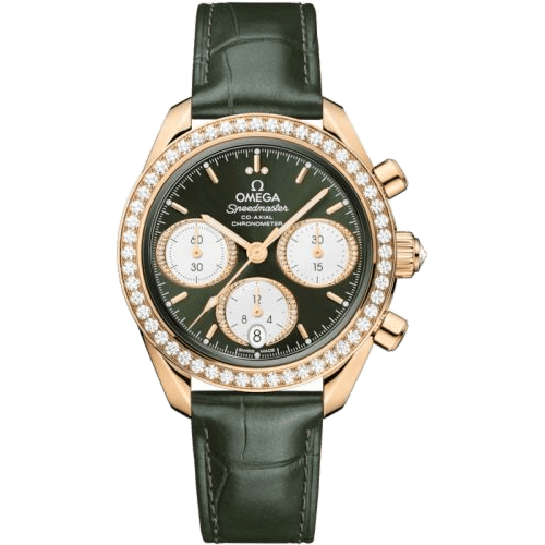 Speedmaster Date 38 Moonshine Gold - Diamond / Green