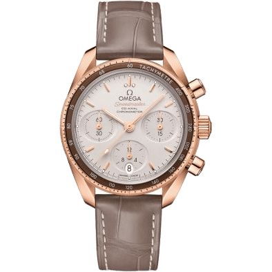 Speedmaster Co-Axial 38 Sedna Gold / Diamond / Silver / Strap