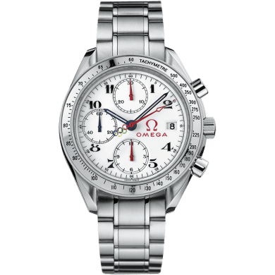 Speedmaster Date 40 Stainless Steel / White / Bracelet / Olympic Timeless