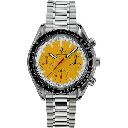 Speedmaster Reduced Stainless Steel / Yellow / Bracelet / Schumacher