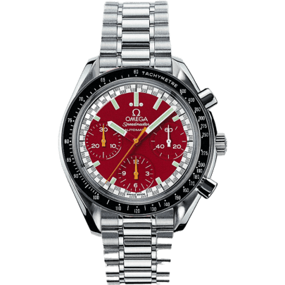 Speedmaster Reduced Stainless Steel / Red / Bracelet / Schumacher