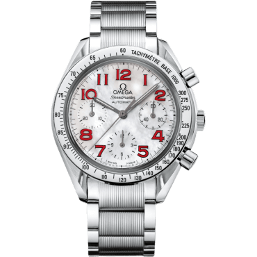 Speedmaster Reduced Ladies Stainless Steel / MOP-Red / Bracelet